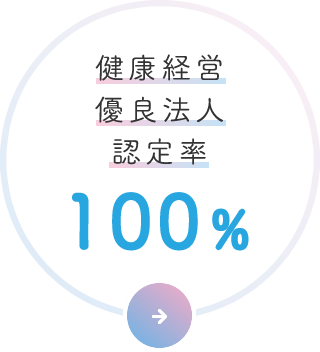 健康経営優良法人認定率100％